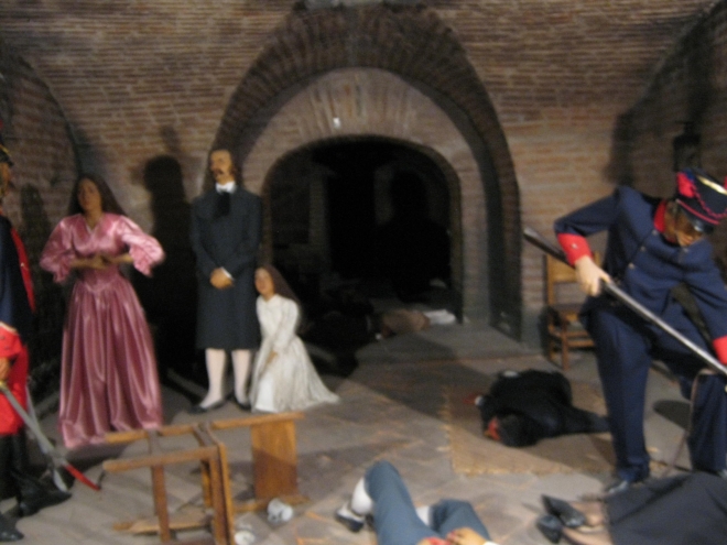 The scene of the massacre of the independence movement’s leaders in the Museo Alberto Mena Caamaño. © Lorraine Caputo 