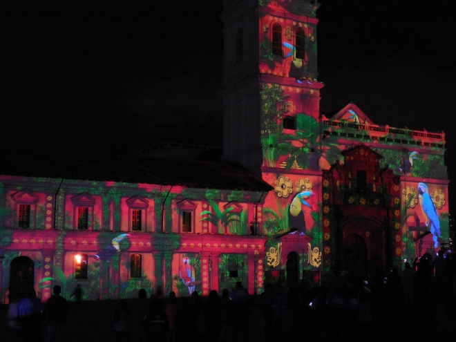 Quito, Independence Day, Grito, light show
