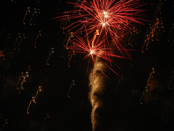 “ … blasts of fireworks / To scare away the demons …” photo © Lorraine Caputo